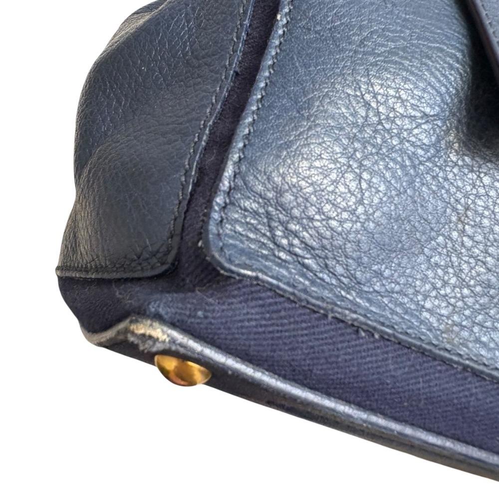 YSL Yves Saint Laurent authentic vintage blue leather “muse” bag Italy - Picture 5 of 14